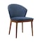 Armen Living Juno Blue Fabric and Walnut Wood Dining Side Chairs, PK2 LCJNSIWABLU - alternate 8